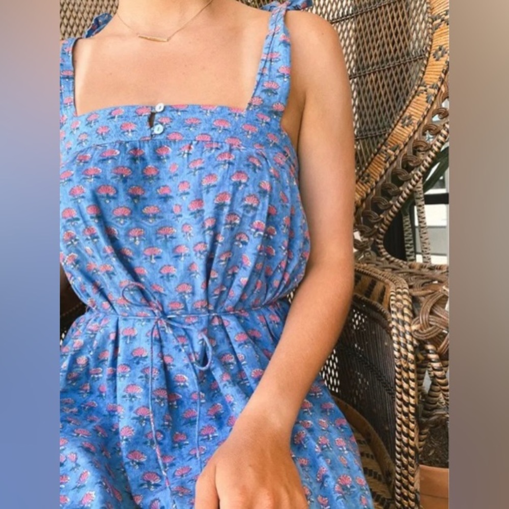 Free People x Cleobella Blue Lotus Midi Dress - Picture 4 of 15